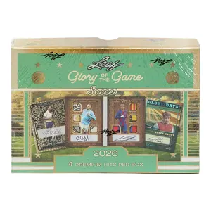 2026 Leaf Glory of the Game Soccer Hobby Box (4 Premium Hits)