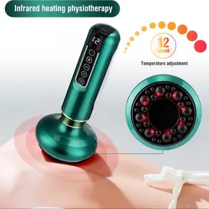 Electric Suction Cup Massager, Multi-Setting Electric Suction Pad, Body Scrubber Tool, USB Charger, Home Massage Gift