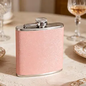 Stainless Steel Whiskey Bottle, 6oz Portable Leak-Proof Travel Flask, Personalized Drinkware Container, Best Man Gift, Alcohol Beverage Holder