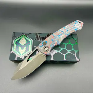 Heretic Pariah Manual Drop Point DLC American Camo Carbon Magnacut Blade