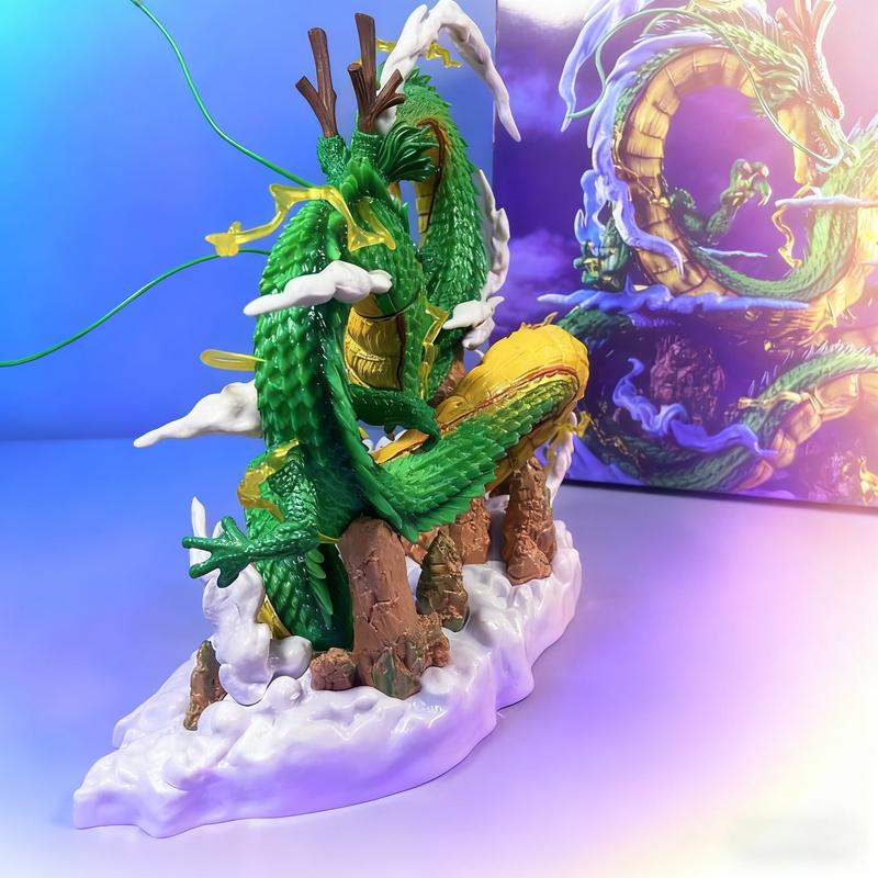 DLDA New Dragon Sculpture 24CM Mannequin Head Ornaments Dragon vs Model PVC Gift Box For Home Decoration Christmas Gift Collection