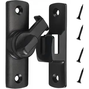 90/180? Barn Door Lock, Heavy Duty Rust-Proof Sliding Door Lock - Protecting Families Childs Safety Gate Latch for Barn,Bathroom, Garden, Window, Cabinet, Garage, Pet Door