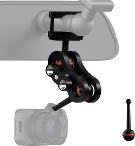 for Garmin Dash Cam Mount,Compatible with Garmin Mini/Mini /Mini ///////W/W/W/Tandem/ X/X/X etc Dash Cam,Aluminum Rearview Mirror Bracket Kit (.mm Ball Heads)