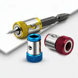 6pcs Universal Screwdriver Head Magnetic Ring, Magnetizer Screw Removable for Hex Screwdriver and Power Bits, Magnetic Screwdriver Bit Head, Multipack Magnetic Screw Ring Holders Household Tool