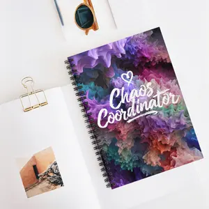 Chaos Coordinator Spiral Notebook, Colorful Ruled Line,  Bullet Journal, Gift for Writers, Stationery