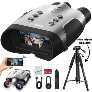 CIGMAN 4K Night Vision Goggles for Adults, Infrared Binoculars, WIFI Night Vision Goggles, 52MP Photo, With 5000mAh Rechargeable Battery, 4" HD Screen, 3280ft, For Hunting,Camping,Surveillance, Outdoor Enthusiasts, Limited-time Free Tripod, Christmas Gift