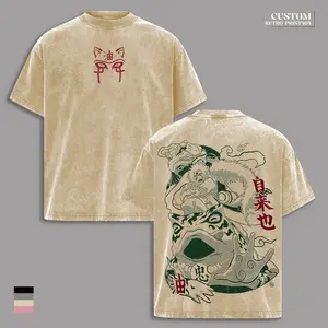 Jiraiya Toad Sage Graphic Naruto Anime T-Shirt, Legendary Sannin Manga Artwork, Master Student Bond Aesthetic, Vintage Washed Oversized Streetwear Gym, Heavy Cotton Unisex Fan Gift Shirt Apparel