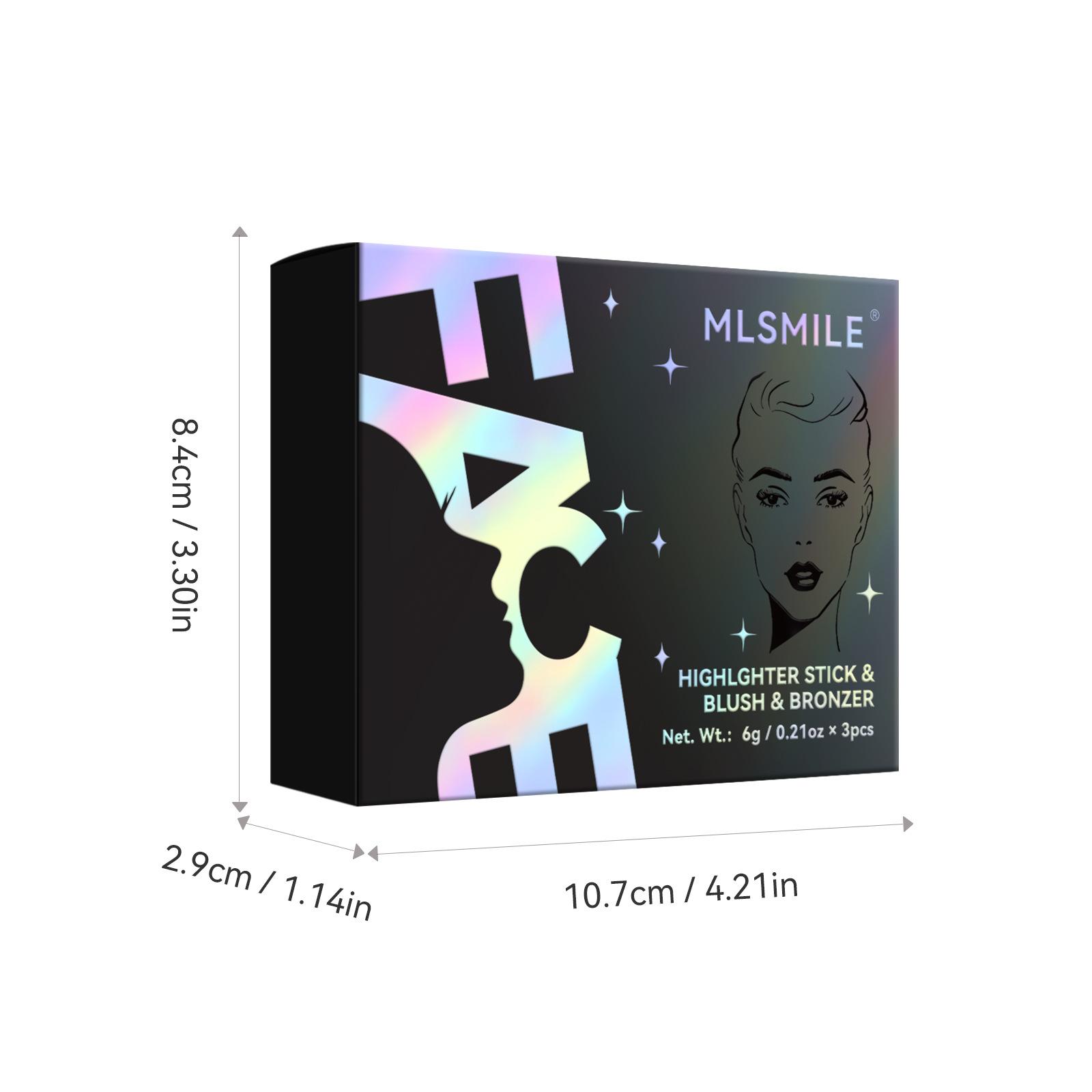 3 Pcs Face Contour Sticks Set, Shades with Highlighter & Blush Sculpted Complexion Wand Contour Long Lasting Natural Buildable Highlighters (01, 05, 06)