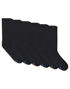 Hanes Performance Men's Cushioned Big & Tall Crew Socks 6-pairs Underwear Multi Pack Comfortable Fit Soft Stretch Fabric Breathable 295xtp