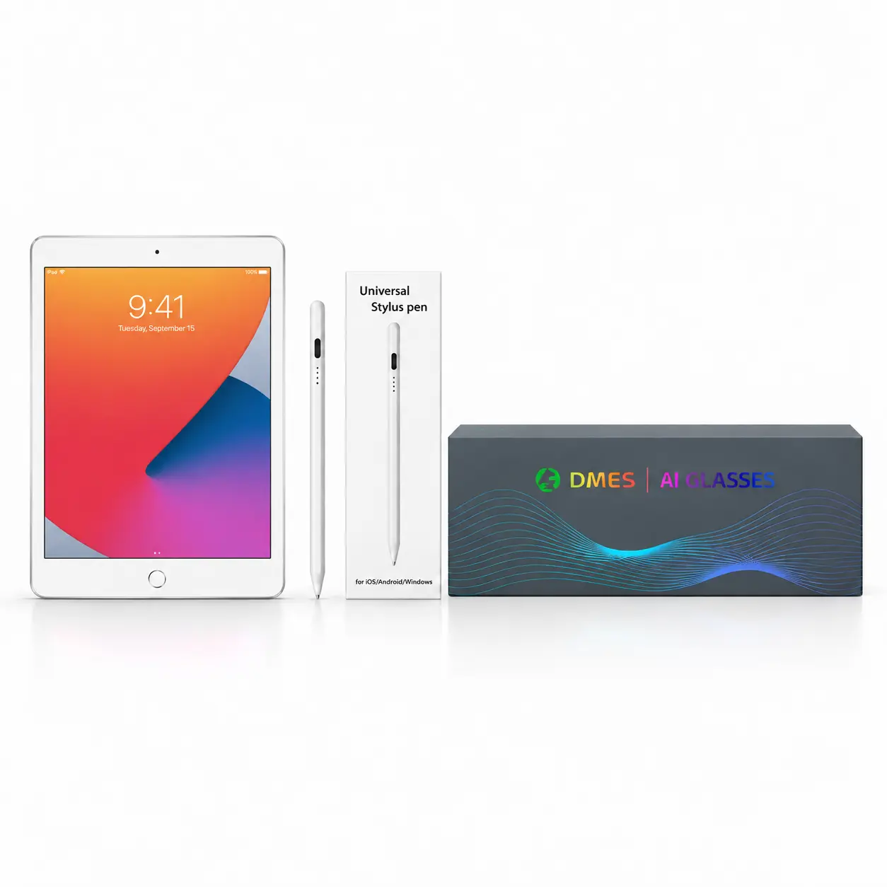 Refurbished Apple iPad 10.2" (8th Gen) WiFi 32GB Random Color Excellent Condition Device + Stylus Pen + Six-13 AI Translation glasses