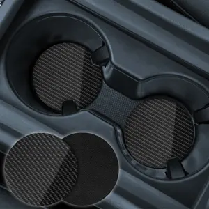 2PC Universal Car Interior Coaster Water Cup Mat Accessories For Cars Suv Pickups, Durable Vehicle Accessories, Easy Installation,Car Accessories
