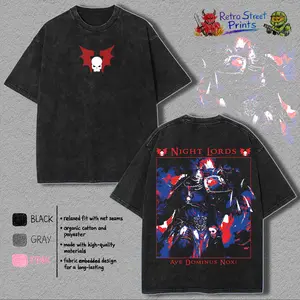 Night Lords - WARHAMMER 40K Traitor Legions Vintage Washed Unisex Graphic Tees, Casual Crewneck Short Sleeve Tee Men Gifts, Gift For Wargame Fan Fabric Clothes