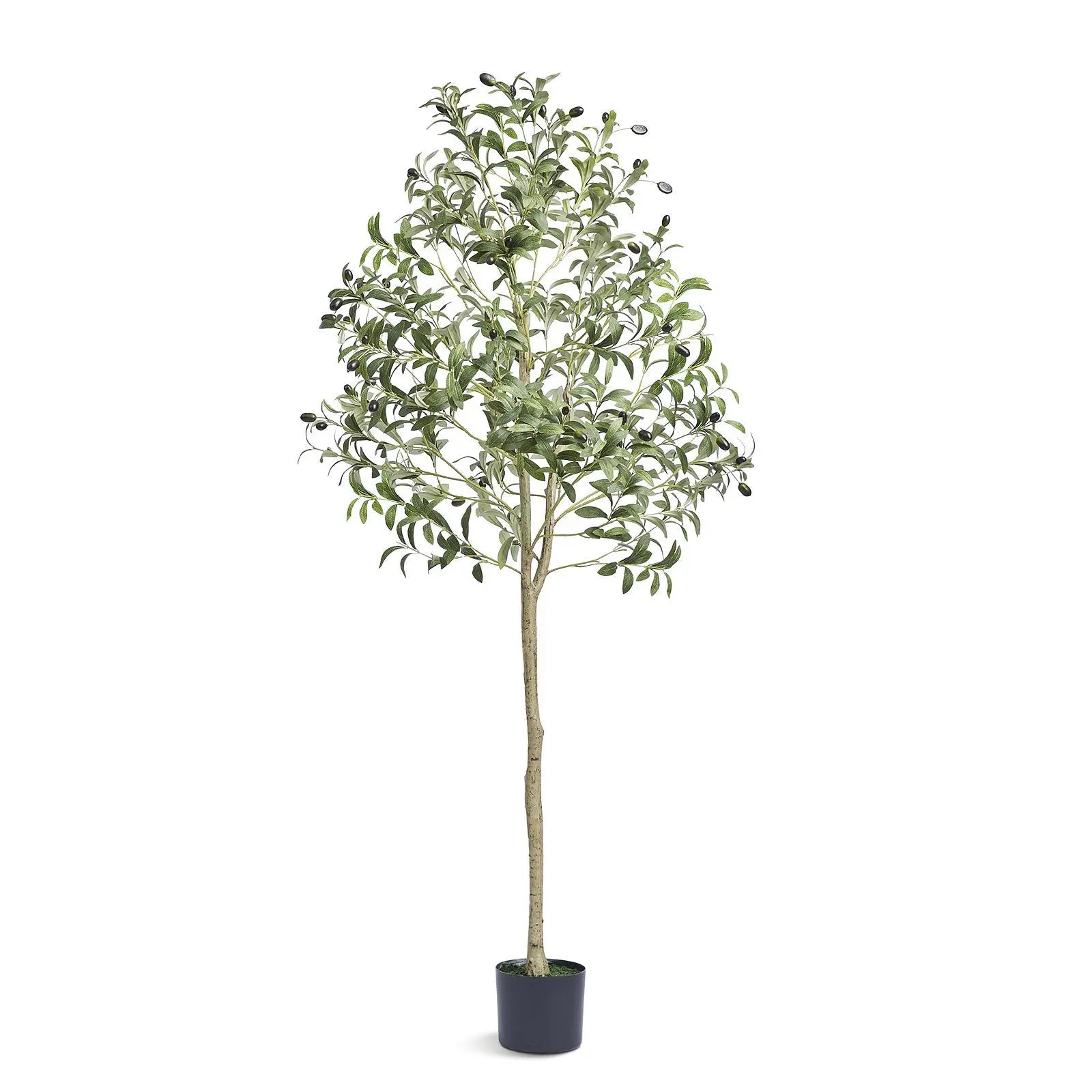 VEVOR Artificial Olive Tree,  5 FT Tall Faux Plant, Secure PE Material & Anti-Tip Tilt Protection Low-Maintenance Plant, Lifelike Green Fake Potted Tree for Home Office Warehouse Decor Indoor Outdoor Decorative Fruit, Artificial Plants De#BacktoSchool