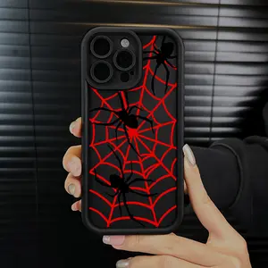 Many Spiders Pattern, Patterned Phone Case, Anti-drop TPU Cases for iPhone 17 16 Pro Max, 15, 14, 13, 12, 11, Lightweight and Durable, MX390.