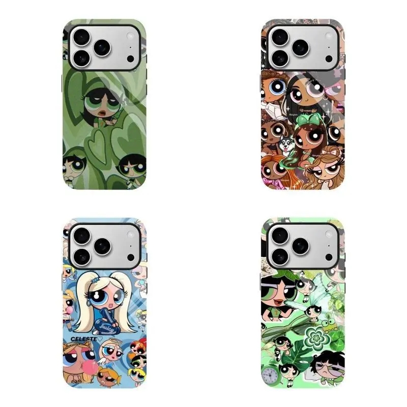 The Powerpuff Girls Attack Case For iPhone 17 16 15 14 13 12 11 Pro Max Plus Samsung S25 S24 S23 Ultra, Cute Y2K Cartoon Aesthetic, Trendy Gift For Fans