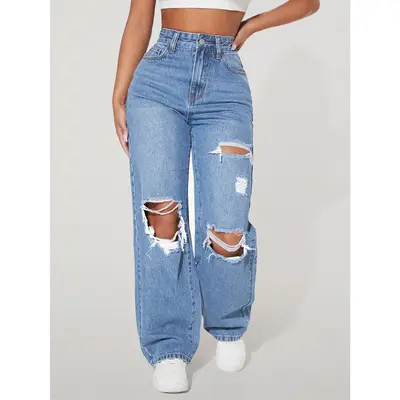 Baddie Outfits with Ripped Jeans TikTok Shop
