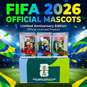 FIFA Official Licensed 2026 World Cup Mascot 3D Figure Set Canada Maple, Mexico Zayu, USA Clutch 6cm/2.36inch Mini Figures 3Pcs Set Premium Fan Souvenir Limited Edition 2026 World Cup Mascot Figurine