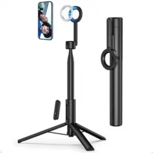 Magnetic Selfie Stick Tripod for Phones Smartphone Cellphone Stand Black Design, Suitable for Smartphones and Cellphones, Versatile Photography Tool