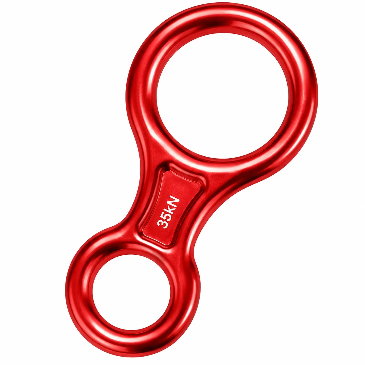 35kN Load Rating Figure 8 Descender - High-Strength Aluminum Alloy Mountaineering Gear, Lightweight, Reliable Braking Performance, Braking Function for Rappelling, Rock Climbing, Outdoor Adventures, Rescue Operations, Durable Construction, Rope Access Wor