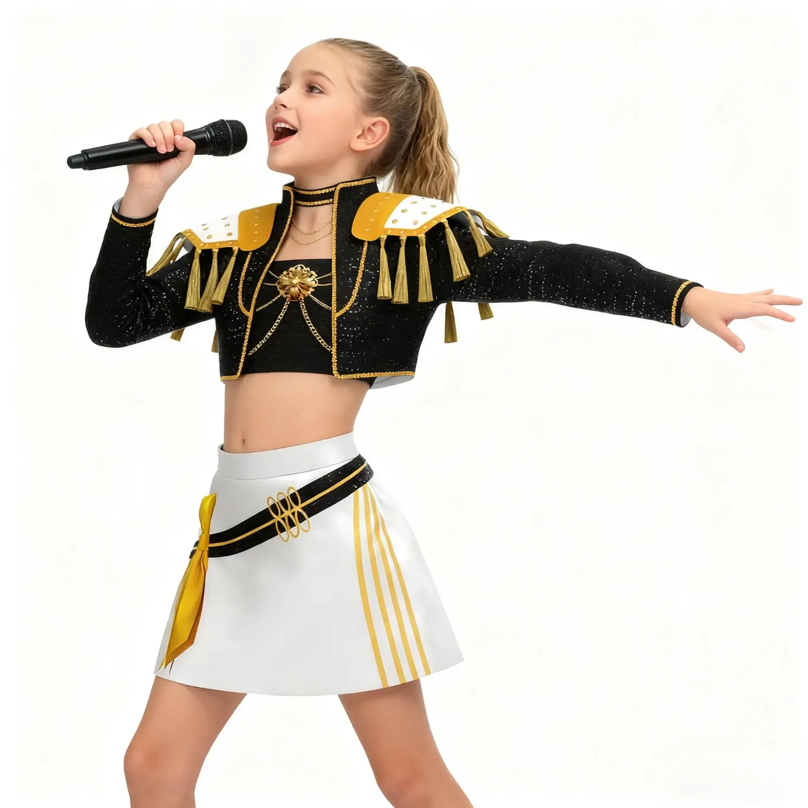 KPop Demon Hunters Girls Costume 2 Piece Set Halloween Jacket and Skirt Party Cosplay Outfit