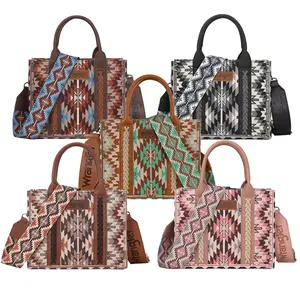 Wrangler Tote Bag for Women Boho Aztec Shoulder Purse Top Handle Stachel Handbag