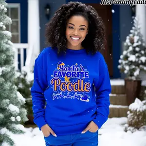 Santa's Favorite Poodle Christmas Sweatshirt