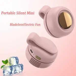 Portable Silent Mini Bladeless Electric Fan,Adjustable 3-speed Suspended Waist Fans, Smal!Phone Cooling Fan, Personal Fan, Rotating BodyFan Suitable for Outdoor Travel fathersdaygift