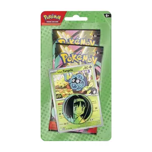 Pokémon Mega Evolution Ascended Heroes Erika's Tangela Blister Pack - 2 Packs, 10 Cards, Collectible Coin, Promo Foil Card