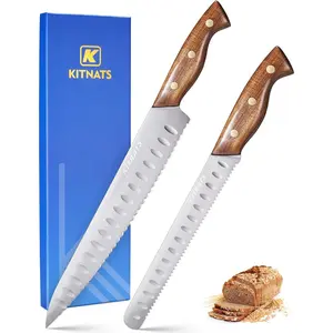 10"/8"Bread Knife set -Multifunction Serrated Knife Slicer bread knife for homemade bread For Bread, Bagels, Cake, Baking, Efficient cutting Gifts Mother Fathers