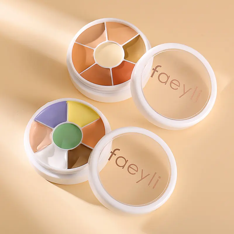 7-Color Makeup Concealer Palette - High-Coverage Hydrating Color Correcting Cream for Dark Spots, Dark Circles, Blemishes, Foundation Flawless Cosmetic