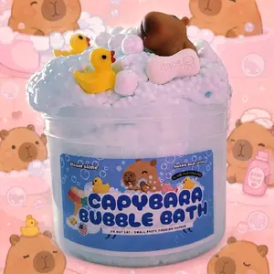 Capybara Bubblebath Slime - 8 oz Jar - Non-Sticky - Sensory