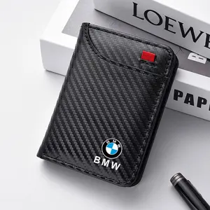 Carbon Fibre Wallet Car Driver License Case Credit Card Holder For BMW 50th Anniversary 1 3 5 7 series E83 F16 E70 BMW M M3 M5 Car Interior Accessory