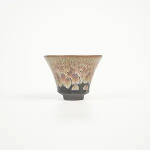 Classic Traditional Oriental Handmade Color Kiln Change Jian Zhan Teacup Single Gift Box For Collection Tea Ceremony Housewarming Gift