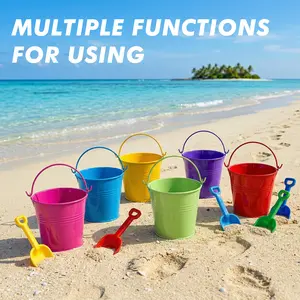 24 Pack Colorful Mini Metal Buckets Set, Small Galvanized Tin Pails with Handles, 6 Assorted Colors, Ideal for Candy Storage, Party Favors, Crafts, Planters, Kids’ Toys, Colorful
