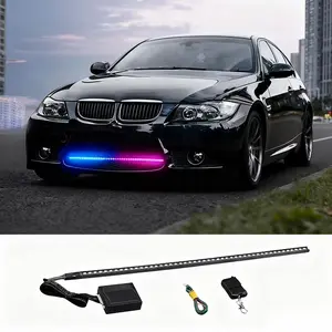 22 Inch 48 LED 147 Modes 7 Color RGB Car Strobe Scanner Light Strip Colorful Remote Super Bright Knight Rider Warning Flash Lamp