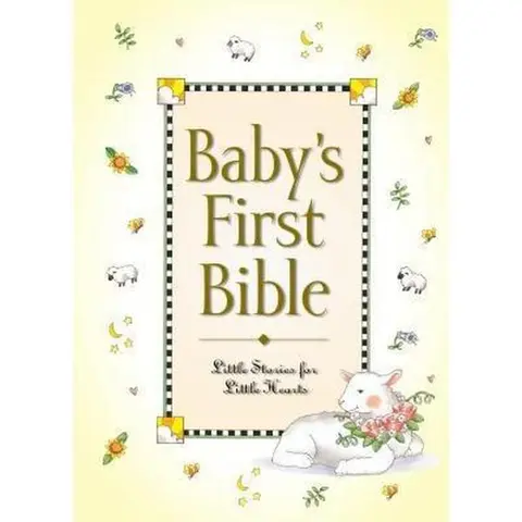 Used Hardcover Baby's First Bible Book - Melody Carlson (English), 2-5 Years Preschool Educational Supply, Birth/Baptism Gift, Bedtime Bible Stories with Rhyming Text & Playful Illustrations