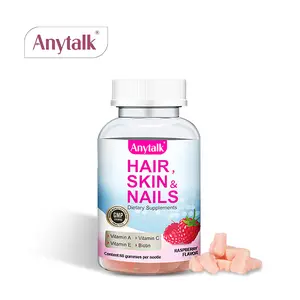 Anytalk Hair Skin and Nails Gummies-60 Capsules Gummy supplement Dietary