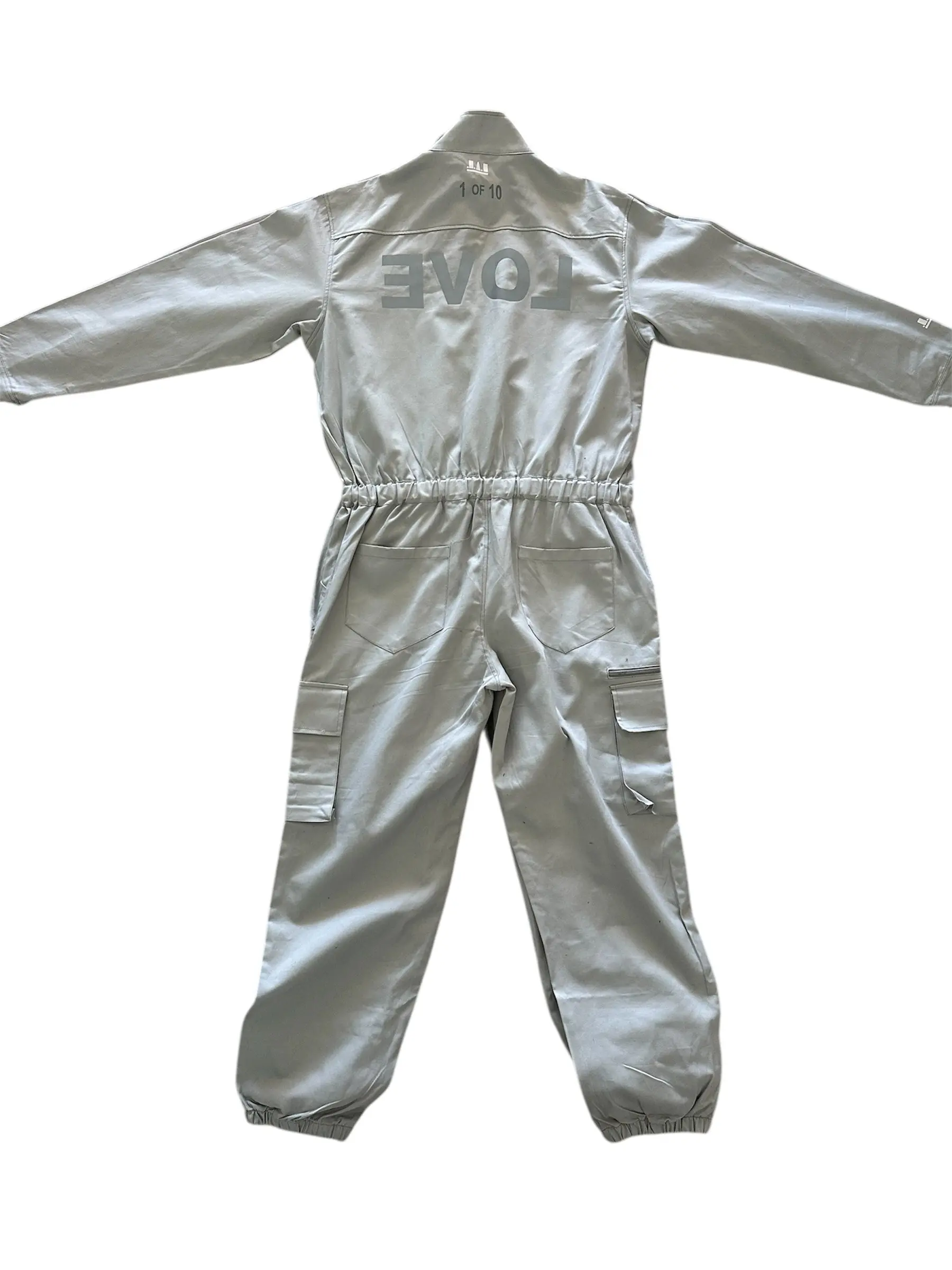 (LMTD) Reflective grey LOVE jumpsuit (only 10 made)