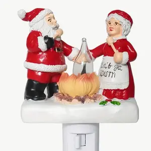 SANTA AND MRS. CLAUS CAMPFIRE NIGHTLIGHT
