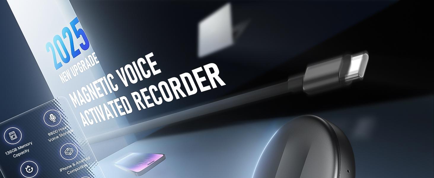 HD Smart Voice Recorder with One-Touch Recording & Playback, Long Battery Life, Outstanding Audio Quality, and Powerful Intelligent Recording Features.