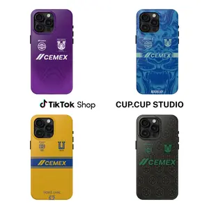 Tigres UANL Insulated Phone Case Yellow Purple Soccer Fan Case Dual-Layer Tough Protection Polycarbonate TPU Shock-Resistant Wireless Charging Compatible with Popular Phone Models