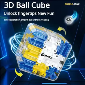 3D Ball Maze Cube Puzzle - Educational Logic Cube for Kids Parent-Child Battle Game Stress Relief Toy for Logical Thinking Training Unlock Fingertips New Fun