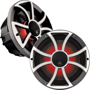 Wet Sounds REVO 10CX XS-G-SS Gunmetal & Stainless XS Grill 10 Inch Marine High Performance LED Coaxial Speakers (pair)
