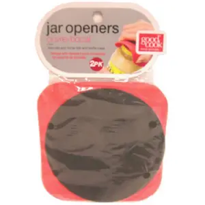 212 MAIN Bradshaw 17340 Jar Opener 6-Piece Set (2 Packs Included) - Kitchen Utensils, Kitchen Gadgets, Assorted Colors, Flat Shape, Rubber Pad, Square & Round Design
