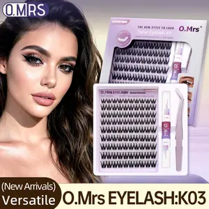 O.MRS K03 False Eyelash Kit – All-in-1 Cluster Lashes, 7-Day Wear, Natural Look, Soft & Lightweight, Bond & Seal Included, Easy Apply bottom