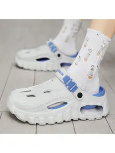 Men's Mecha-Style Chunky Platform Clogs | Adjustable Two-Way Wear, Non-Slip Thick Sole, 4-in-1 Use for Home, Outdoor, Beach & Shower, Perfect Birthday Surprise Gift for Boyfriend, Ideal for Street Outings Flatform