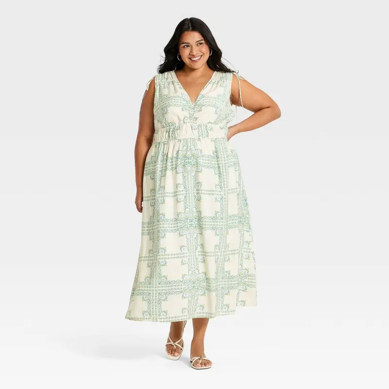 Women's Side-Tie Midi Dress - A New Day