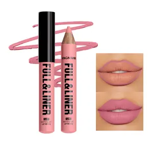 Langmanni 12 Color Lip Liner & Lipstick Set, Matte Lip Pencil, High Pigment Shippable Wood Pen, Full Makeup Compatibility, Perfect for All Occasions