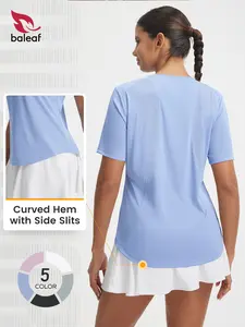 BALEAF Women's Short Sleeve Workout Shirts Breathable Mesh Back Quick Dry UPF 50+ T Shirts Athletic Lightweight Moisture Wicking Sun Protection Casual Tops for Gym Running Hiking Travel Outdoor Daily Multi Purpose Female