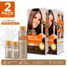 Kativa 2-Pack Organic Brazilian Straightening Hair Kits - Argan, Keratin, Hyaluronic Infused At-Home Hair Smoother for Adults, 12-Week Frizz Control Treatment (2 Kits Total)